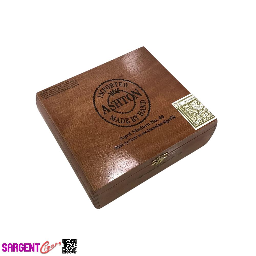 Ashton Classic Maduro No40 Empty Wooden Cigar Box 7.75x6.75x2.5